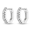 925 Sterling Silver Hoop Earrings with Zircon | Classic U-Shaped Women Jewelry