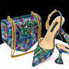 Italian Fuchsia Shoes And Bag Sets ED1990