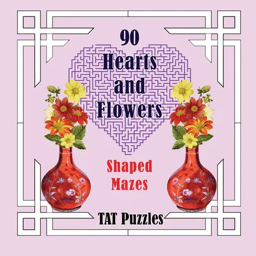 90 Hearts and Flowers Shaped Mazes - Paperback