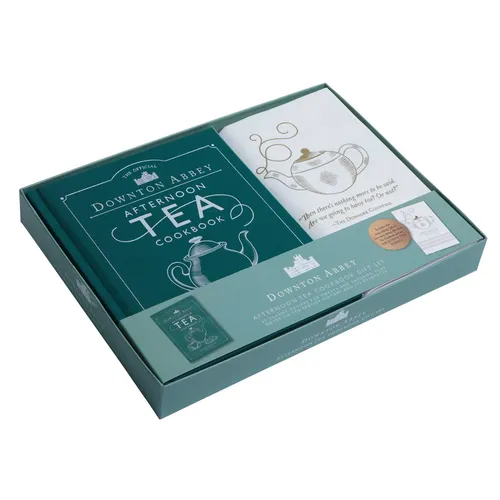 The Official Downton Abbey Afternoon Tea Cookbook Gift Set [Book ] Tea Towel] - Paperback