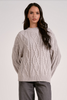 The Classic Cable Sweater: Light Grey
