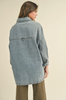 Washed Snap Button Denim Shacket
