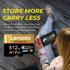 Lenovo Reliable 512GB Micro TF SD SD Cards Memory Card TF Cards 128GB U1 64GB A1 Broad Compatibility for Dash Cam/PC/Mac