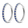 925 Sterling Silver Hoop Earrings with Zircon | Classic U-Shaped Women Jewelry