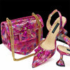 Italian Fuchsia Shoes And Bag Sets ED1990