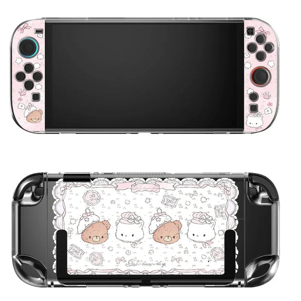Kawaii Bear and Kitties Tea Party Switch Case NS2