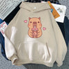 Capybara Hearts Boba Tea Hoodie