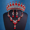 Crown Necklace Earring Jewelry Set Gift