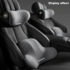 Memory Foam Headrest Lumbar Support Set Ergonomic Neck Pillow Back Cushion Car Driver Seat Comfort Breathable Polyester Fabric