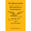 The Mecklenburg [North Carolina] Declaration of Independence, May 20, 1775, and Lives of Its Signers - Paperback