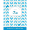 Adult Coloring Journal: Stress (Floral Illustrations, Watercolor Herringbone) - Paperback