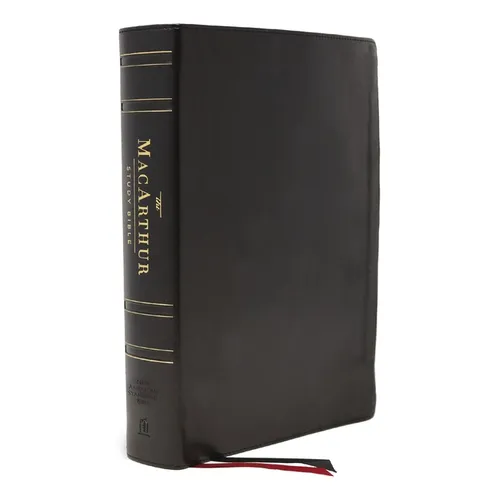 Nasb, MacArthur Study Bible, Black Genuine Leather, Thumb Indexed, 1995 Text, Comfort Print: Unleashing God's Truth One Verse at a Time (Holy Bible, N - Leather