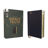 Nasb, the Grace and Truth Study Bible (Trustworthy and Practical Insights), Leathersoft, Navy, Red Letter, 1995 Text, Thumb Indexed, Comfort Print - Imitation Leather