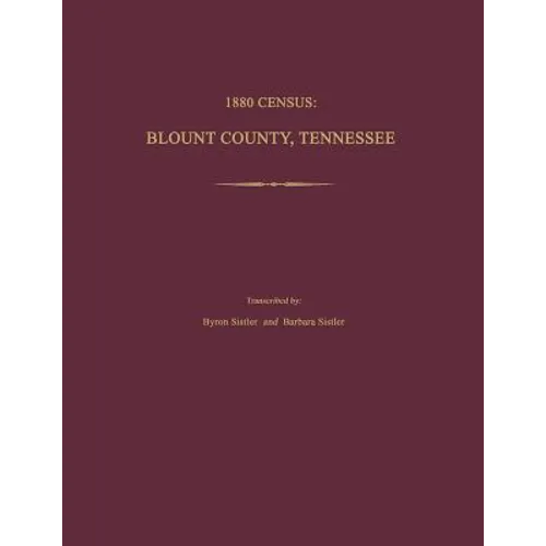 1880 Census, Blount County, Tennessee - Paperback