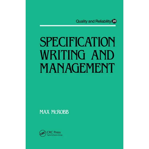 Specification Writing and Management - Paperback