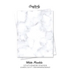 White Marble Stationery Paper: Cute Letter Writing Paper for Home, Office, Letterhead Design, 25 Sheets - Paperback