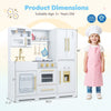 Wooden Play Kitchen with Lights & Sounds for Kids Ages 3+