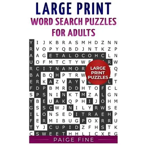 Large Print Word Search Puzzles for Adults - Paperback