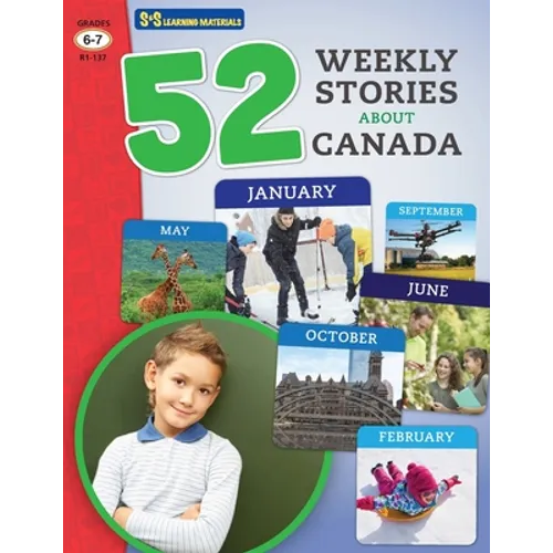 52 Weekly Nonfiction Stories About Canada Grades 6-7 - Paperback