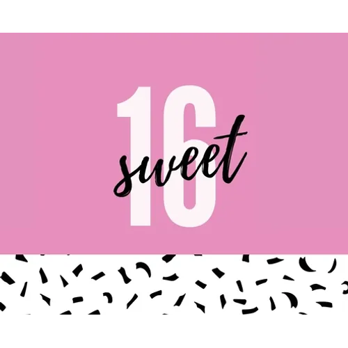 Happy 16th Birthday Guest Book (Landscape Hardcover): Sweet Sixteen Guest book, party and birthday celebrations decor, memory book, 16th birthday, hap - Hardcover