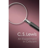 An Experiment in Criticism (Canto Classics) - Paperback