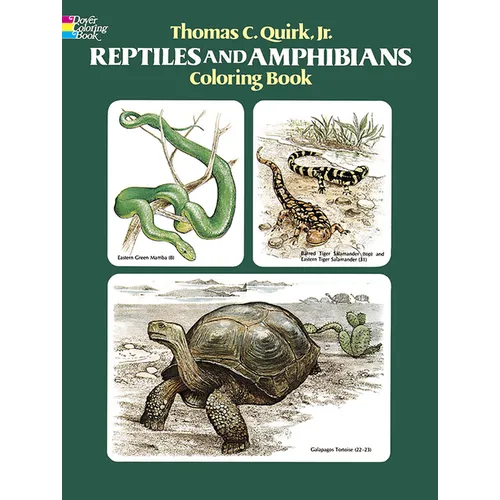 Reptiles and Amphibians Coloring Book - Paperback