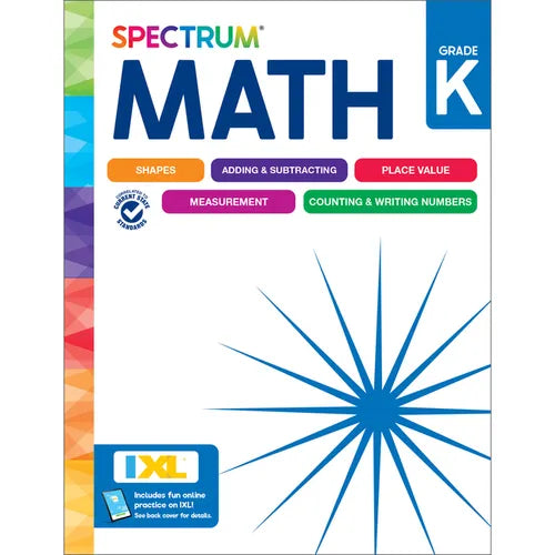 Spectrum Math Workbook, Grade K - Paperback