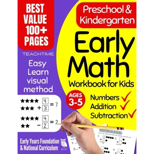 Early Math Workbook for Kids: Preschool & Kindergarten Number Tracing, Addition & Subtraction Basic Math Workbooks for Kids (Beginner Math Preschool L - Paperback
