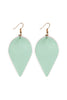 Teardrop Shape Genuine Leather Earrings