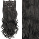 22Inch Long Straight Wavy Hair Extension 7Pcs/Set 16 Clips