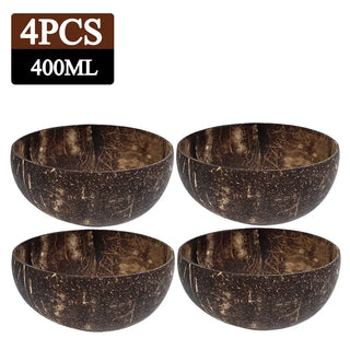 Buy 400ml-4pcs Natural Coconut Bowl Dinner Set