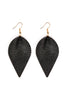 Teardrop Shape Genuine Leather Earrings