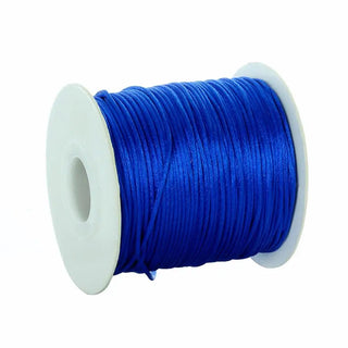 Buy royal-blue 80yards Jewelri Make Nylon Cord Satin Cord Satin Thread Macrame Cord Beading Thread Cord Jewelri Kumihimo Rattail Cord Wholesale