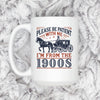 1900s Humor Mug – Vintage Ceramic Cup With Horse Carriage Design