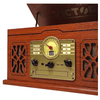 Victor State 7-in-1 Wood Music Center Mahogany - Refurbished