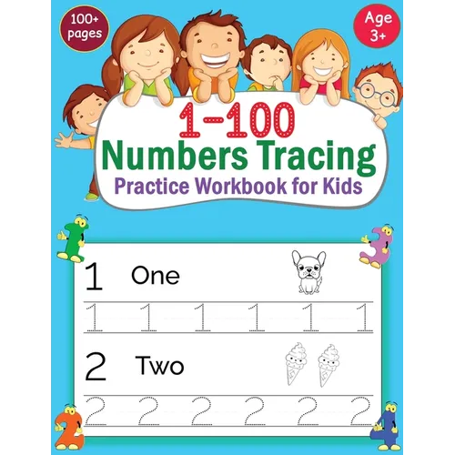 1-100 Numbers Tracing Practice Workbook for Kids - Paperback