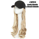 BENEHAIR Synthetic Baseball Cap With Hair Long Wavy Fake Hair Hat Wig Hair Extensions Hat With Hair Natural Hairpiece for Women