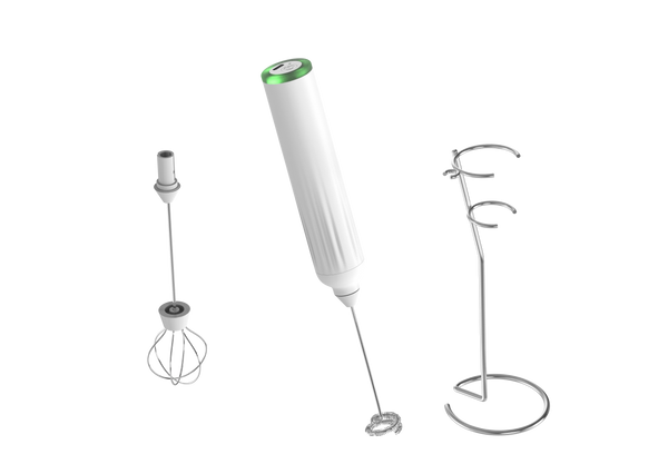 High Quality Logo Customized USB Rechargeable Milk Frother for Coffee Milk With Stand Electric Coffee Foam Maker