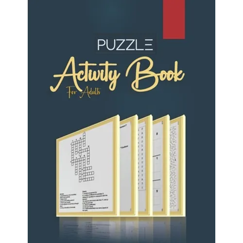 Puzzle Book for Adults: word search, sudoku hard, Trivia, crosswords, and mazes 8,5"x11" 106 pages - Paperback