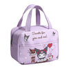 Anime MINISO Ins Thermal Insulation Children Portable Bag Cute Kuromi Storage Lunch Bag Gifts for Girls