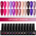 10/12pcs Spring Macaron Nail Gel Polish Set