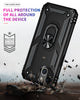 iPhone 13  Case With Kickstand, Heavy Duty Military Grade Protection Phone Case, Built-In 360° Rotate Ring Stand