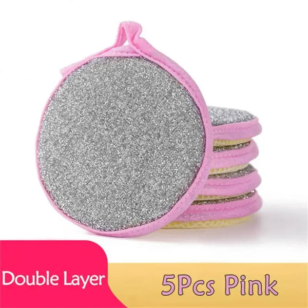 5Pcs Double Side Dishwashing Sponge Dish