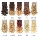 22Inch Synthetic Long Curly 16Clips Clip in Hair Extensions