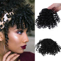 LUPU Synthetic Fake Curly Fringe Bangs Clips in Hairpieces With Natural Black Heat Resistant Fiber Hair Extensions for Women