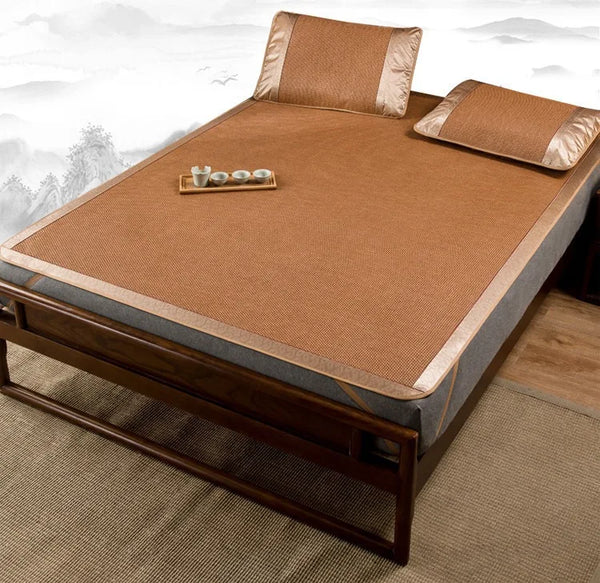 Japanese Tatami Rattan Mat Thin Summer Cool Mattress for Bed Carpet Bedroom Living Room Rug Kid Play Mat Children's Cool Mat