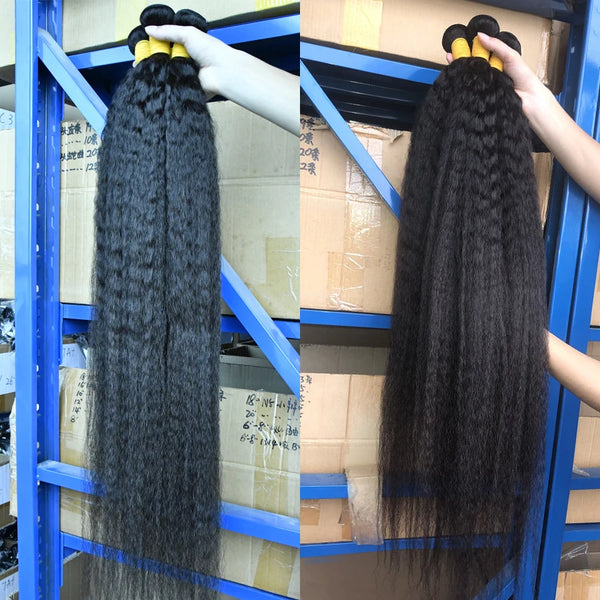 Peruvian Kinky Straight Hair Weave Bundles