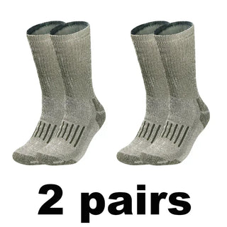 Buy green-2pairs Thick Thermal Socks