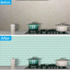 Strong Adhesive Subway Tiles Vinyl Wallpaper Peel and Stick