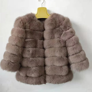 Buy light-khaki Fur Style Coat